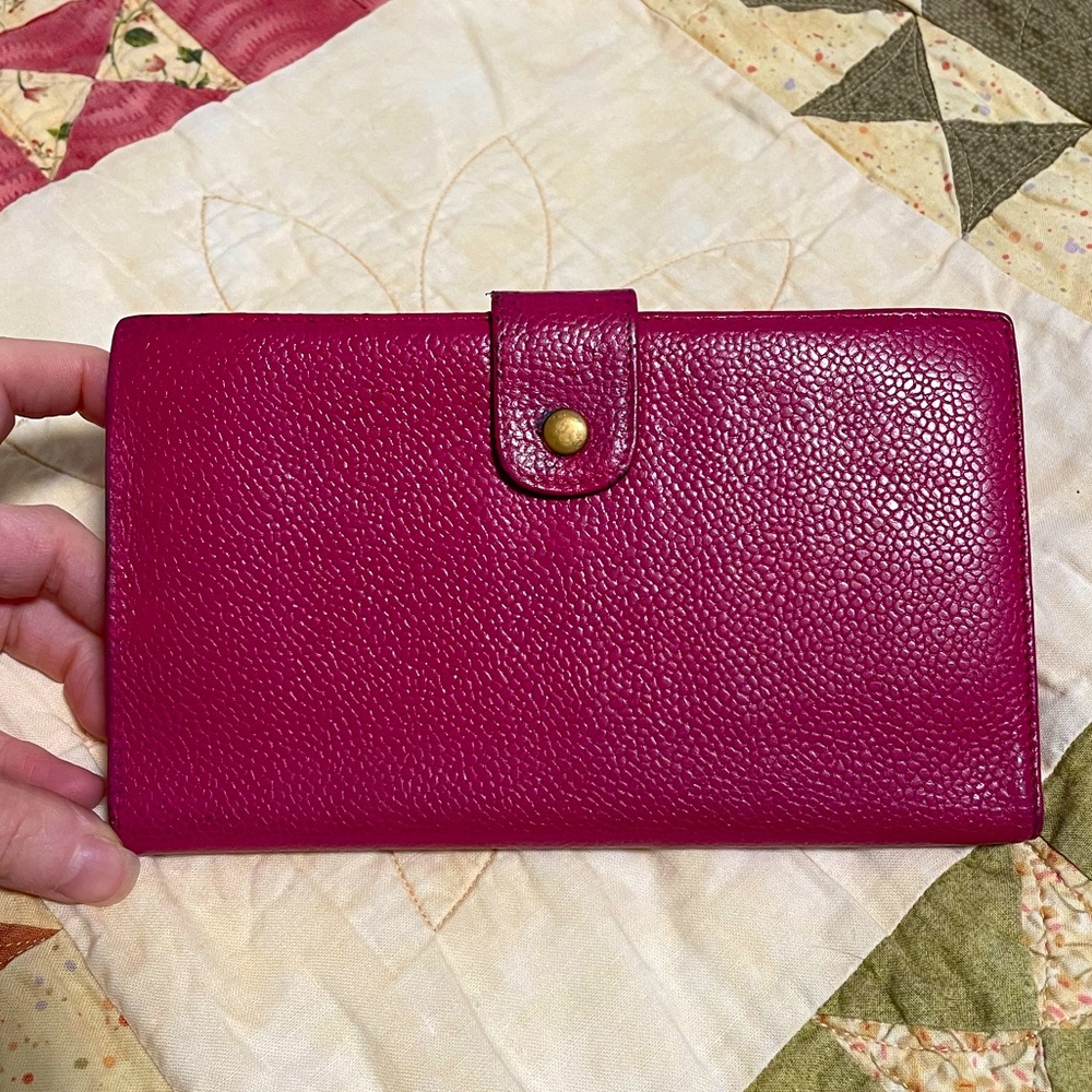 CHANEL Caviar Magenta Pink Kisslock Wallet - Picture 4 of 14